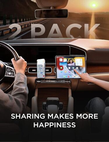 LISEN حامل هاتف السيارة المغناطيسي 2 حزمة وشاحن سيارة USB C مع كابل C/L in Kuwait