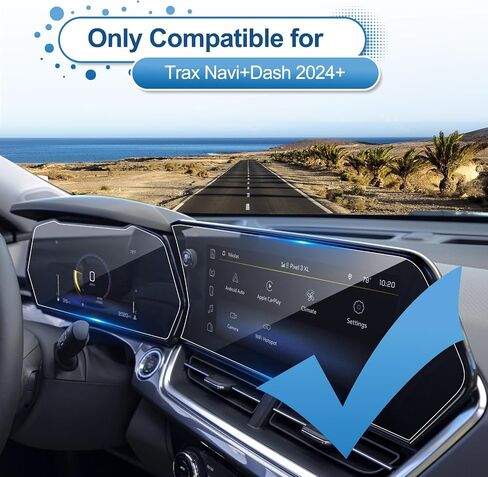 (2pcs) 2024 2025 2026 Trax Screen Protector for Chevy Trax (Only for LS/1RS) 8-inch Touch Screen, 2026 2025 Chevy Trax Accessories Touch Sensitive High Clarity Protective Film 8"-Navi in Kuwait