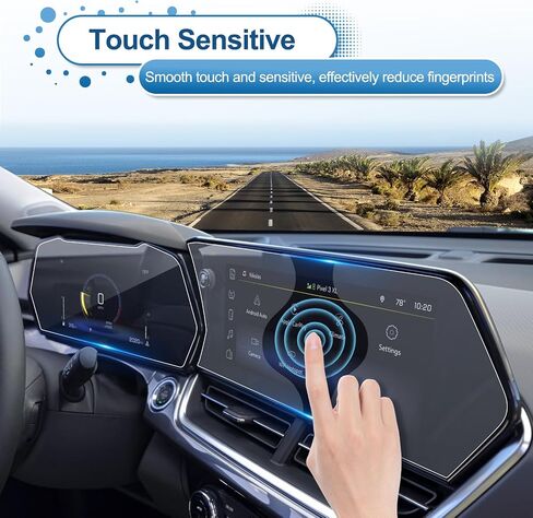 (2pcs) 2024 2025 2026 Trax Screen Protector for Chevy Trax (Only for LS/1RS) 8-inch Touch Screen, 2026 2025 Chevy Trax Accessories Touch Sensitive High Clarity Protective Film 8"-Navi in Kuwait