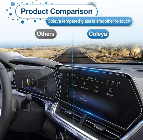 (2pcs) 2024 2025 2026 Trax Screen Protector for Chevy Trax (Only for LS/1RS) 8-inch Touch Screen, 2026 2025 Chevy Trax Accessories Touch Sensitive High Clarity Protective Film 8"-Navi in Kuwait