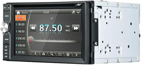 كاميرا احتياطية مجانية من EZoneTronics مرفقة + مزدوجة Din Car Stereo DVD Player Radio Bluetooth 2 Din Capacitive Touch Screen Support USB SD 1080P جهاز تحكم عن بعد متعدد اللغات in Kuwait