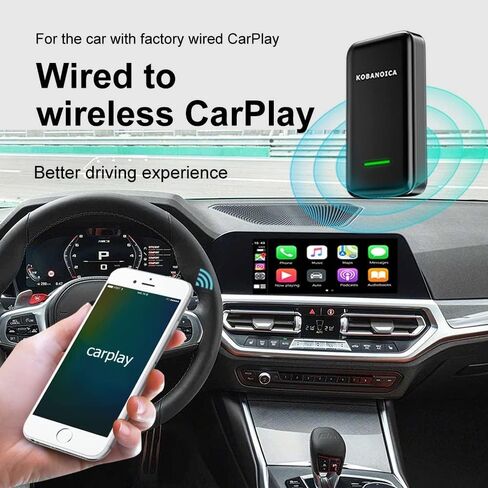 محول كاربلاي لاسلكي يحول كاربلاي السلكي الى لاسلكي، توصيل تلقائي لاسلكي من ابل كاربلاي USB لسيارات كاربلاي السلكية من المصنع (سنة موديل السيارة: 2016 الى 2021) in Kuwait