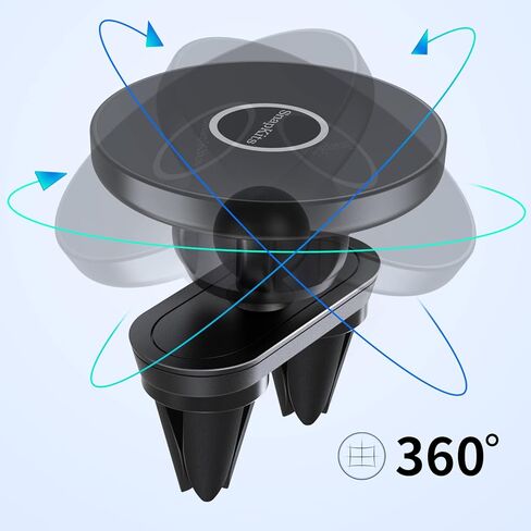 Ciencimy Compatible with Magsafe Car Mount, SnapKit Strong Magnet [Dual Clip ] Car Vent Phone Mount with Metal Plate Compatible for iPhone12/13/14 Series and Most Mobile Phones in Kuwait