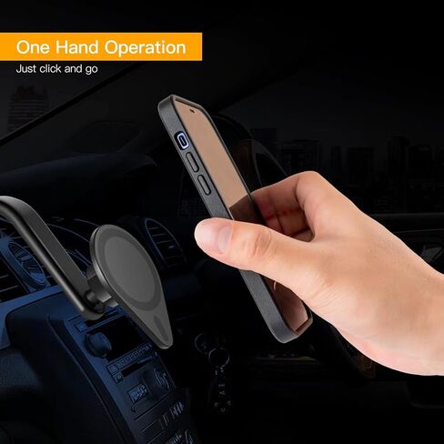 enGMOLPHY Magnetic Phone Mount for Car, Dashboard Magsafe Car Mount [Super Suction Cup], Universal Handsfree Dash Cell Phone Holder Car, Fit for iPhone 13/12 Pro Max Mini Magsafe Case & All Phones in Kuwait