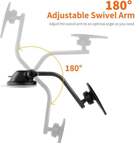 enGMOLPHY Magnetic Phone Mount for Car, Dashboard Magsafe Car Mount [Super Suction Cup], Universal Handsfree Dash Cell Phone Holder Car, Fit for iPhone 13/12 Pro Max Mini Magsafe Case & All Phones in Kuwait