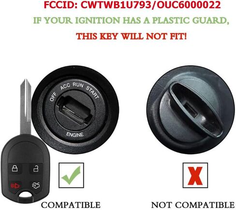 Remote Fob Replacement for FCCID: CWTWB1U793 Fits Ford F150 F250 F350 04-2016/ F-450 Flex 09-2017 Explorer 01-2015/ Escape Ranger 01-2011 Fusion 06-2012/ Econoline 04-2013 /Mercury 3btn (Pack of 2) in Kuwait