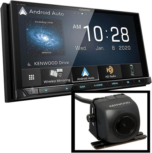 جهاز استقبال DVD بلوحة لمس سعوية مقاس 6.8 بوصات من Kenwood Excelon DDX9907XR مع بلوتوث وراديو عالي الدقة | شاشة عالية الوضوح مقاس 6.8 بوصات | أبل كاربلاي وأندرويد أوتو | بالإضافة إلى كاميرا الرؤية الخلفية كينوود CMOS-130 in Saudi Arabia