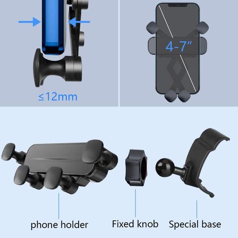 LUNQIN Car Phone Holder Mount for 2019 2020 2021 2022 2023 Audi A6 A7 S6 S7 RS6 RS7 Allroad Auto Accessories Interior Decoration Mobile Cell Smartphone Bracket in Kuwait