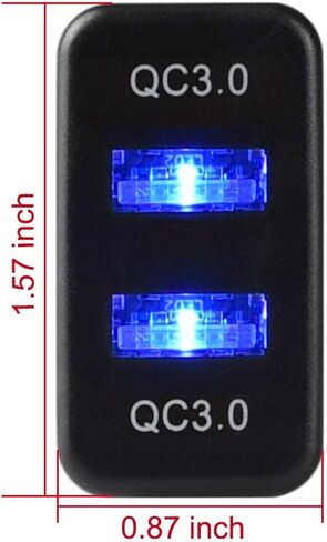 شاحن سيارة Cllena بمنفذين USB سريع لشاحن كاميرا الهاتف المحمول MP3 لسلسلة سيارات تويوتا in Kuwait