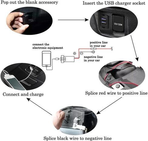 شاحن سيارة Cllena بمنفذين USB سريع لشاحن كاميرا الهاتف المحمول MP3 لسلسلة سيارات تويوتا in Kuwait