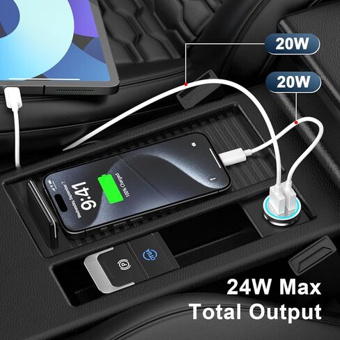 iPhone 15 Fast Car Charger, [MFi Certified] Mini 4.8A All Metal Dual USB Car Charger Fast Charge Adapter with 2 Pack USB to USB C Cable for iPhone 15/15 Plus/15 Pro/15 Pro Max, iPad Pro/Air/Mini in Kuwait