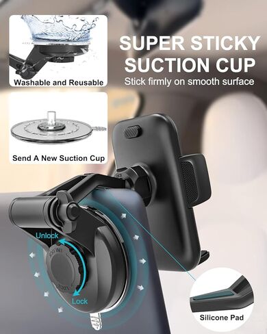 حامل هاتف Aozcu Tesla للطراز Y Model 3، [الطرق الوعرة مستقرة] حامل الهاتف الخلوي للسيارة للوحة أجهزة القياس لشاشة Tesla، مهد Tesla بدون استخدام اليدين لهواتف iPhone 15 14 13 12 Pro Max 4-7 بوصات in Kuwait