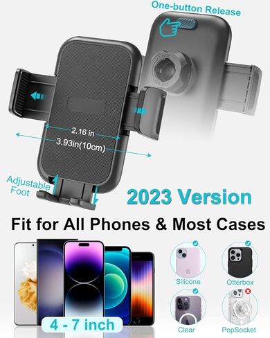 حامل هاتف Aozcu Tesla للطراز Y Model 3، [الطرق الوعرة مستقرة] حامل الهاتف الخلوي للسيارة للوحة أجهزة القياس لشاشة Tesla، مهد Tesla بدون استخدام اليدين لهواتف iPhone 15 14 13 12 Pro Max 4-7 بوصات in Kuwait