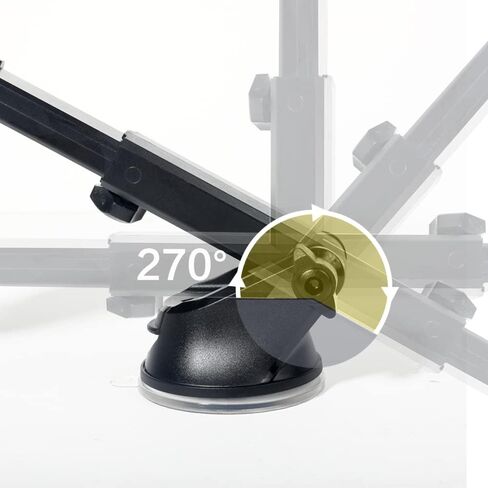 حامل هاتف السيارة من بانسيكو، حامل عالمي للهاتف الخلوي للوحة قيادة السيارة، الزجاج الأمامي التلقائي، فتحة تهوية مكيف الهواء في السيارة، مع ذراع طويل قابل للتعديل وكوب شفط قوي in Kuwait