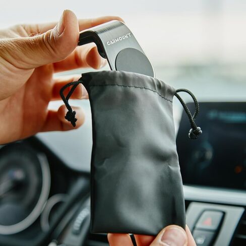 CARMOUNT Minimal Vent Mount – Magnetic Phone Holder for Car, Quick Air Vent Clip Magnetic Phone Mount, Portable Travel Bag, Ideal for Rental Phone Holder, Extra Universal Metal Plates in Kuwait