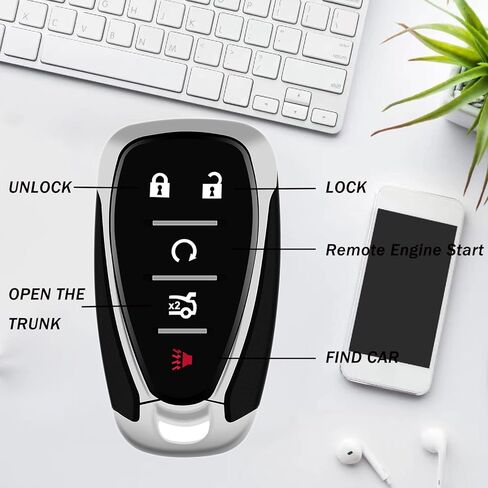 Replacement for Proximity Smart Keyless Entry Remote Control Car Key Fob Fits for Chevy Cruze 2016-2019 / Chevy Malibu , Camaro 2016-2021 FCCID: HYQ4EA ID46 Chip (433MHz) 1 Pack in Kuwait