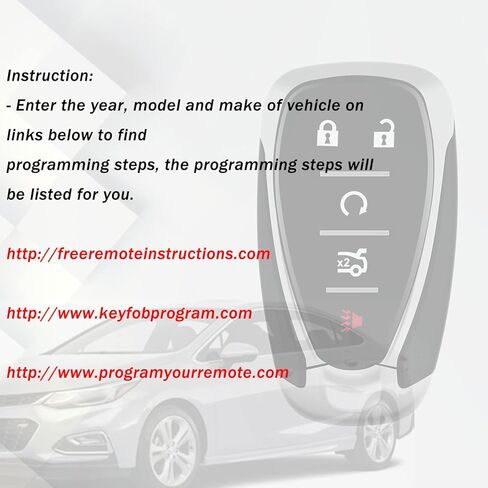 Replacement for Proximity Smart Keyless Entry Remote Control Car Key Fob Fits for Chevy Cruze 2016-2019 / Chevy Malibu , Camaro 2016-2021 FCCID: HYQ4EA ID46 Chip (433MHz) 1 Pack in Kuwait