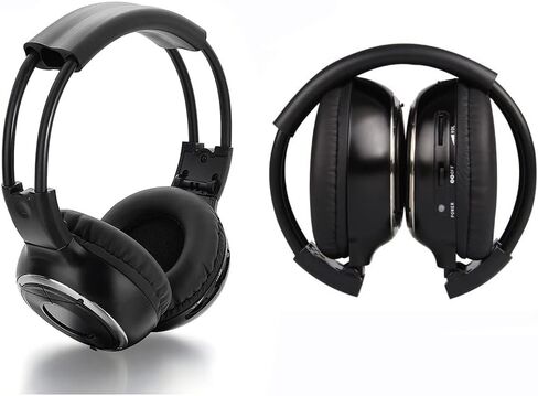 سماعات AYVVPII IR للسيارة DVD، سماعات رأس السيارة اللاسلكية، سماعة رأس الأشعة تحت الحمراء العالمية 2 قناة لنظام الترفيه في السيارات قطعتين in Kuwait