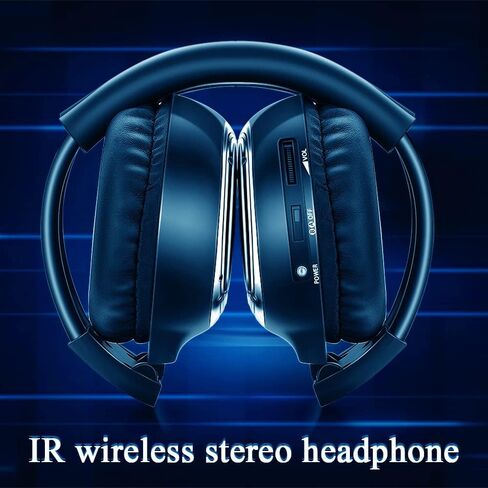 سماعات AYVVPII IR للسيارة DVD، سماعات رأس السيارة اللاسلكية، سماعة رأس الأشعة تحت الحمراء العالمية 2 قناة لنظام الترفيه في السيارات قطعتين in Kuwait