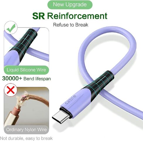 كيبل شحن متعدد 5 امبير 3 في 1 متعدد USB فائق السرعة مع الجوال/USB-C/Micro-USB للهواتف الخلوية/IP/سامسونج جالكسي/بي اس/ال جي/جوجل بكسل/هواوي/التابلت والمزيد [عبوتان/3 قدم] in Kuwait