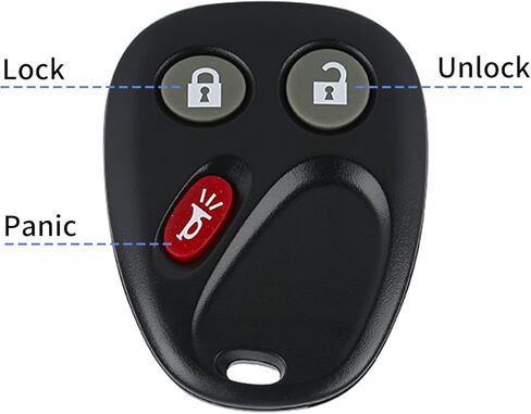 QUBANGGA دخول بدون مفتاح عن بعد استبدال مفتاح Fob Clicker Transmitter مناسب لـ Avalanche Silverado Sierra 3-Button LHJ011 مجموعة من 2 in Kuwait