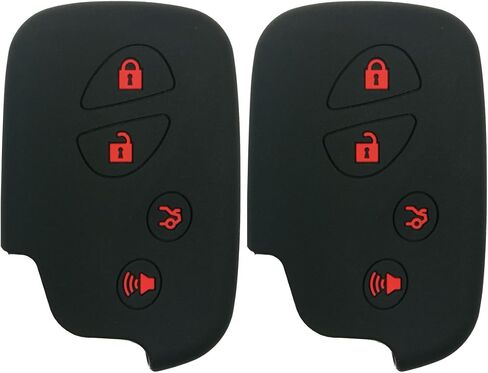 Coolbestda 2X Rubber Smart Key Fob Remote Cover Case Protector for Lexus RX350 ES350 IS250 GX460 LX570 IS350 GS430 GS300 GS450h is-C is-F HYQ14AEM HYQ14ACX in Kuwait