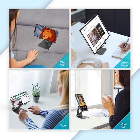 اوريبوكس حامل هاتف خلوي، حامل هاتف قابل للتعديل للمكتب، حامل مكتب صلب من الالومنيوم، متوافق مع ايفون 12/11 برو ماكس اكس اس ماكس اكس ار اكس 8 7 6 اس بلس اس اي 2020 12 ميني، سامسونج جالكسي in Kuwait