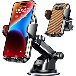 VANMASS【60+LBS Strongest Suction & Military-Grade 2023 Ultimate Car Cell Phone Holder Mount【Patent & Safety Certs】 Truck Stand for Dash Windshield Vent for iPhone 15 Pro Max 14 Samsung, Bronze in Kuwait