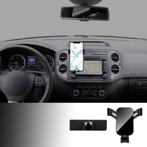 حامل هاتف السيارة العالمي KUNGKIC متوافق مع Volkswagen VW Tiguan 2012 2013 2014 2015 2016 حامل هاتف قابل للتعديل لهاتف iPhone Samsung (أسود)