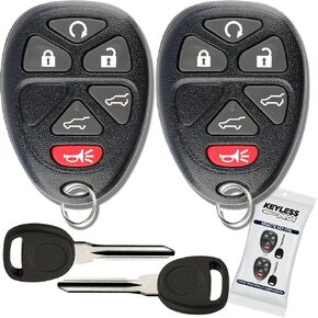 استبدال KeylessPros 6 أزرار للدخول عن بعد بدون مفتاح مع مفتاح الإشعال، متوافق مع Chevy Suburban Tahoe Traverse، Cadillac Escalade، GMC Yukon، OUC60270، OUC60221 in Kuwait