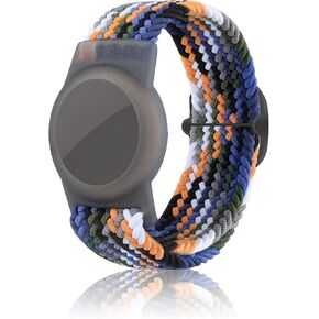 4 Pack Kids Bracelet Compatible with AirTag, GPS Kid Tracker Holder Braided Wristband for Apple Air Tag, 2022 Upgraded Nylon Adjustable Anti Lost Watch Band Fits Airtag for Kids Children(solid color) in Saudi Arabia