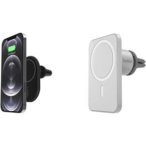 حامل شحن مغناطيسي متوافق مع هاتف السيارة من Belkin MagSafe، حامل هاتف بفتحة تهوية وشاحن لهاتف iPhone 13,12، Pro، Pro Max، Mini & Car Vent Mount PRO حامل هاتف PRO لهاتف iPhone 13، 12، Pro، Pro Max، Mini in Kuwait