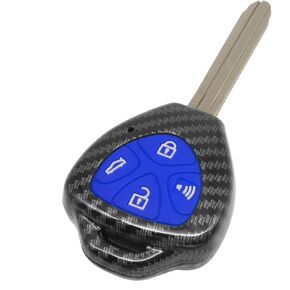 غطاء حافظة TANGSEN Smart Key Fob متوافق مع Pontiac Vibe Scion FR-S IQ TC XB XD لسوبارو BRZ لتويوتا 4RUNNER أفالون كامري كورولا ماتريكس RAV4 فينزا ياريس مطاط السيليكون ليلاً أزرق مضيء