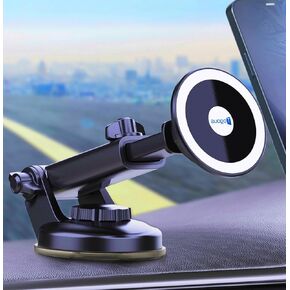 لحامل MagSafe للسيارة [20 مغناطيسًا قويًا]، حامل هاتف عالمي مغناطيسي لفتحة الزجاج الأمامي للوحة قيادة السيارة، حامل الهاتف الخلوي للسيارات قابل للتعديل وقابل للدوران مناسب لهاتف iPhone 14 13 12 Pro Mini جميع الهواتف in Kuwait