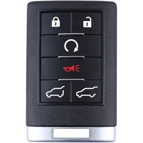 6 أزرار مفتاح التحكم عن بعد بدون مفتاح متوافق مع 2007-2014 Cadillac Escalade ESV EXT قطعة غيار FCC ID: OUC600066 in Kuwait