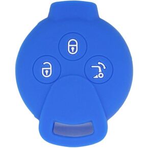 SEGADEN Silicone Cover Protector Case Holder Skin Jacket Compatible with Mercedes Benz Smart Fortwo 3 Button Remote Key Fob CV4953 Black in Kuwait