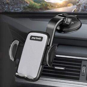 حامل لوحة أجهزة القياس للسيارة، حامل لوحة أجهزة القياس للسيارة من بوب تيك مع كأس شفط قوي قوي قابل للدوران 360 درجة بدون استخدام اليدين مشبك الهاتف المحمول لمقبس iPhone Samsung Galaxy Pixel قابل للطي in Kuwait