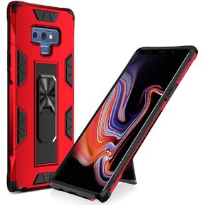 TORRTOWAY حافظة لهاتف سامسونج جالاكسي نوت 9 من الدرجة العسكرية مقاومة للصدمات مع حامل مسند مدمج مغناطيسي للسيارة حافظة واقية لهاتف جالاكسي نوت 9 (فضي) in Kuwait