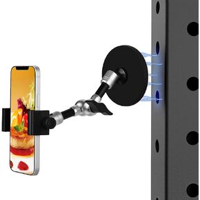 Gym Magnetic Phone Holder,Folding Working Out Phone Mount for Golf Cart,Tractor, Shelves,Car,Truck,Boat,Forklift, Attracts to Metal Surface Compatible with iPhone 14 13 12 Pro X Xs Xr in Saudi Arabia