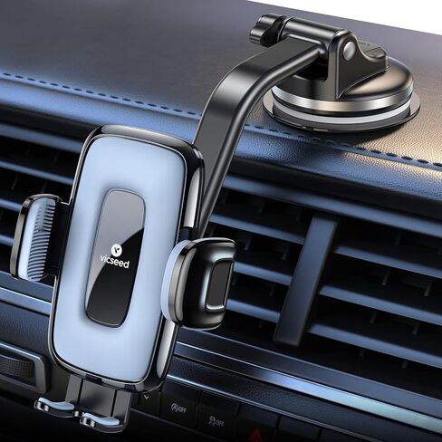 حامل هاتف السيارة العالمي VICSEED [حماية نهائية من السيليكون] حامل هاتف طويل الذراع لتركيب الهاتف على لوحة القيادة والزجاج الأمامي للسيارة بدون استخدام اليدين وحامل الهاتف الخلوي متوافق مع جميع الهواتف in Kuwait