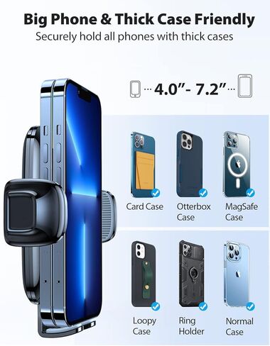 حامل هاتف السيارة العالمي VICSEED [حماية نهائية من السيليكون] حامل هاتف طويل الذراع لتركيب الهاتف على لوحة القيادة والزجاج الأمامي للسيارة بدون استخدام اليدين وحامل الهاتف الخلوي متوافق مع جميع الهواتف in Kuwait