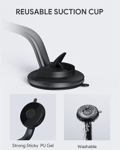 حامل هاتف للسيارة 360 درجة، حامل هاتف HD C49، رمادي (أسود) in Kuwait