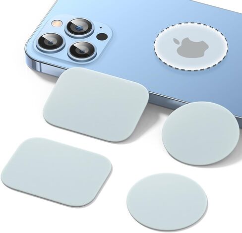 لوحة معدنية عالمية من VICSEED للهاتف المغناطيسي للسيارة [سطح السيليكون السائل] 4 قطع لوحة معدنية للهاتف لحامل الهاتف المغناطيسي للسيارة [لاصق 3M] يناسب جميع حامل السيارة المغناطيسي، 2 مستطيل و2 مستدير in Kuwait