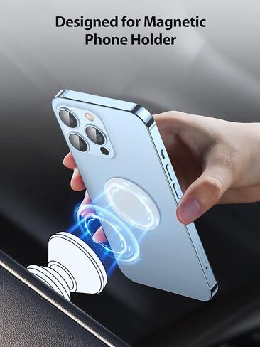 لوحة معدنية عالمية من VICSEED للهاتف المغناطيسي للسيارة [سطح السيليكون السائل] 4 قطع لوحة معدنية للهاتف لحامل الهاتف المغناطيسي للسيارة [لاصق 3M] يناسب جميع حامل السيارة المغناطيسي، 2 مستطيل و2 مستدير in Kuwait