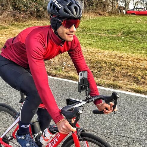 GUB حامل هاتف معدني للدراجات النارية يدور 360 درجة من سبائك الألومنيوم بالكامل، حامل هاتف خلوي للدراجة بمقود عالمي مناسب لهاتف iPhone 11 12 Pro Max Note20 و4.7 بوصة - 6.8 بوصة in Kuwait