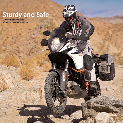 GUB حامل هاتف معدني للدراجات النارية يدور 360 درجة من سبائك الألومنيوم بالكامل، حامل هاتف خلوي للدراجة بمقود عالمي مناسب لهاتف iPhone 11 12 Pro Max Note20 و4.7 بوصة - 6.8 بوصة in Kuwait