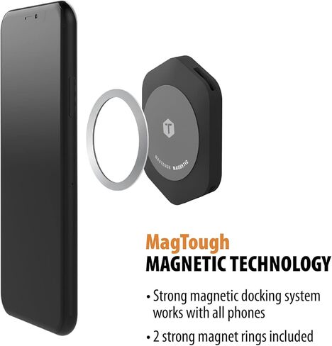 حامل الهاتف المغناطيسي ToughTested - يتميز بذراع قابل للتعديل | قاعدة قابلة للتوسيع - متوافقة مع iPhone وAndroid in Kuwait