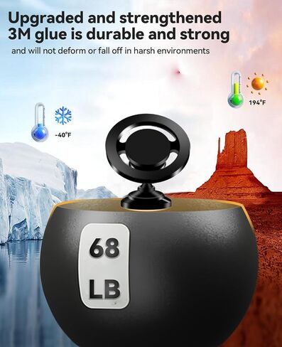 Mungudes يناسب حامل السيارة MagSafe، 【أقوى مغناطيس، حامل هاتف مغناطيسي للسيارة، لوحة القيادة فائقة الثبات وفتحة تهوية هوائية لتثبيت هاتف السيارة مناسب لهاتف iPhone 15 14 13 12 Pro Max Plus Mini MagSafe in Kuwait