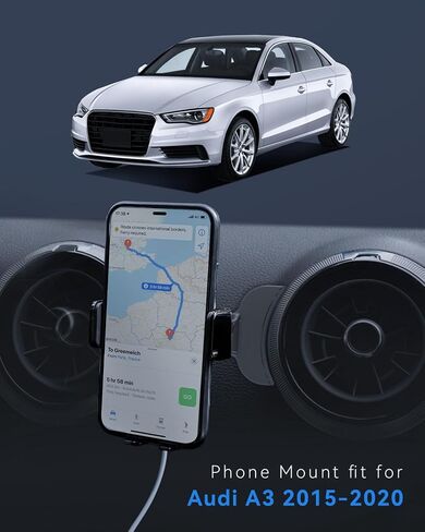 حامل هاتف السيارة BEHAVE مناسب لسيارة Audi A3، حامل هاتف بفتحة تهوية مناسب لـ A3 2015-2020، حامل هاتف مناسب لجميع الهواتف in Kuwait