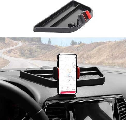 Jimen for Grand Cherokee Phone Holder, Center Console Dash Tray Cell Phone Mount Compatible with Jeep Grand Cherokee 2011-2020 in Saudi Arabia
